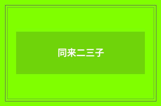 同来二三子