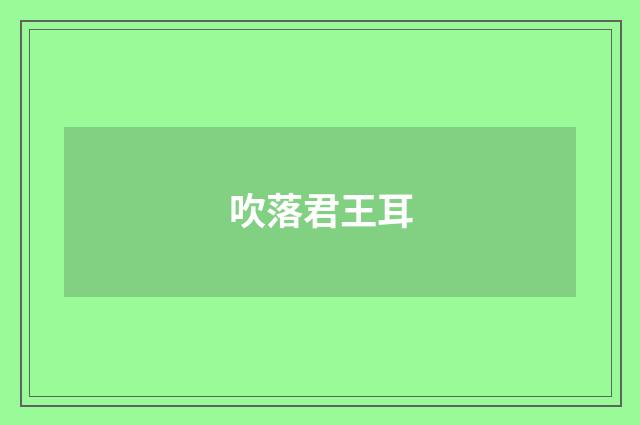 吹落君王耳
