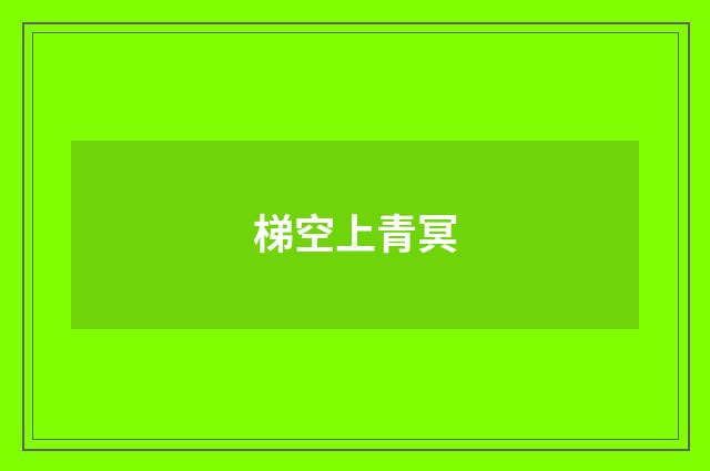 梯空上青冥