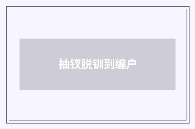 抽钗脱钏到编户