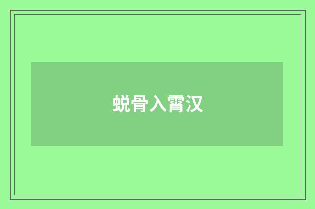 蜕骨入霄汉