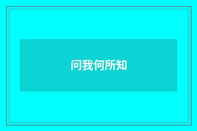 问我何所知