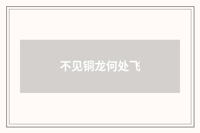 不见铜龙何处飞