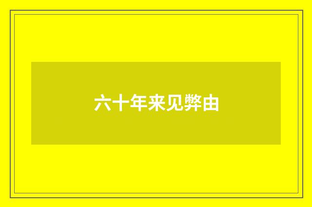 六十年来见弊由