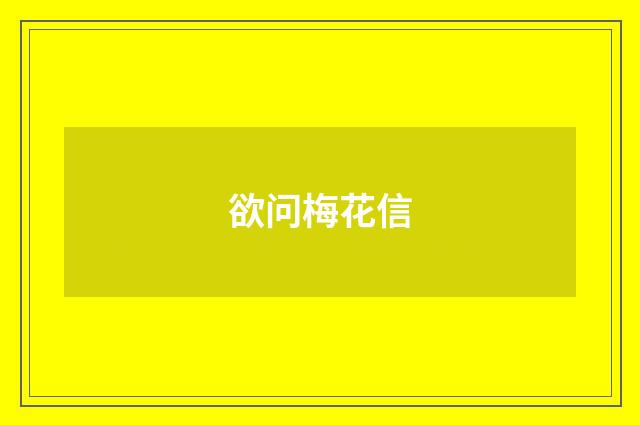 欲问梅花信