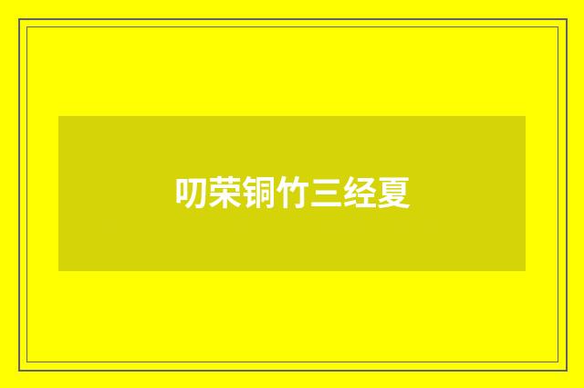 叨荣铜竹三经夏