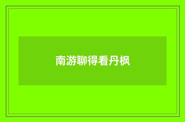 南游聊得看丹枫