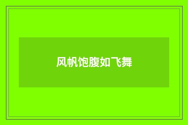风帆饱腹如飞舞