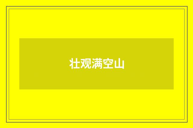壮观满空山