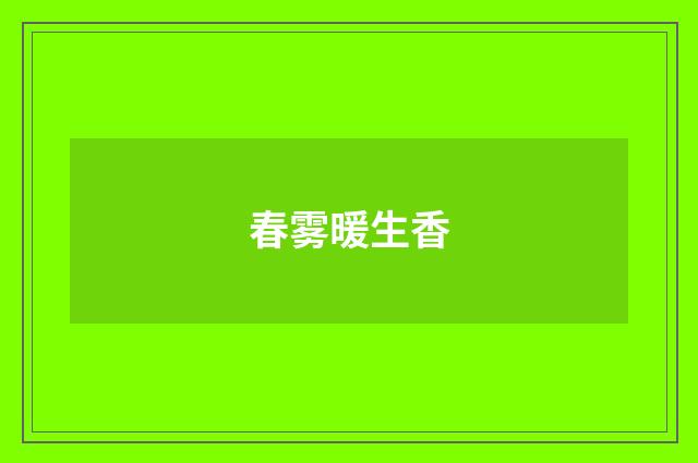 春雾暖生香