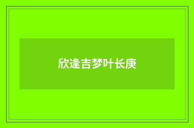 欣逢吉梦叶长庚