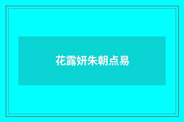 花露妍朱朝点易