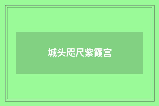 城头咫尺紫霞宫