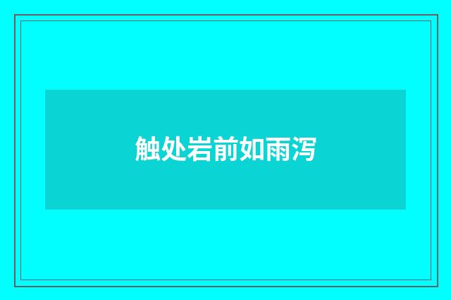 触处岩前如雨泻
