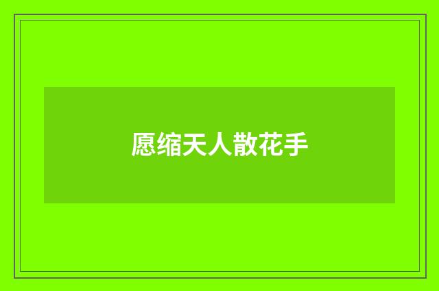 愿缩天人散花手