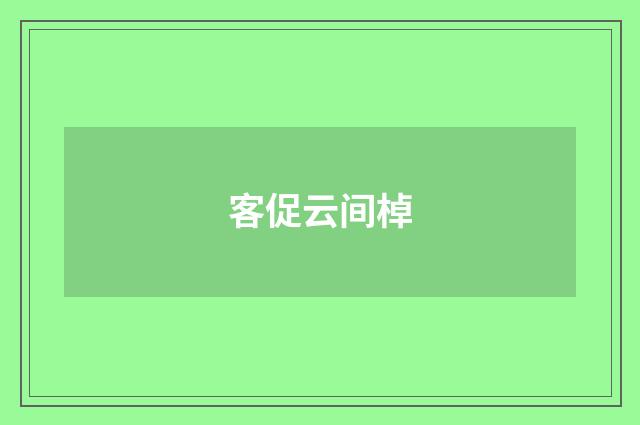 客促云间棹