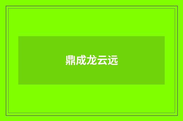 鼎成龙云远