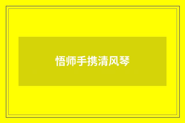 悟师手携清风琴