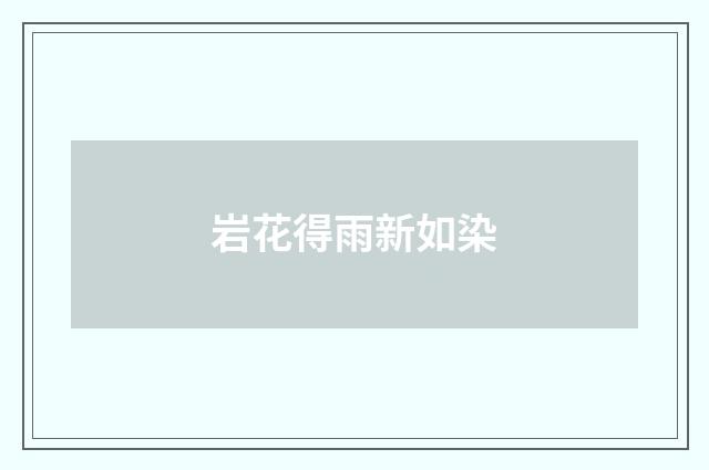 岩花得雨新如染