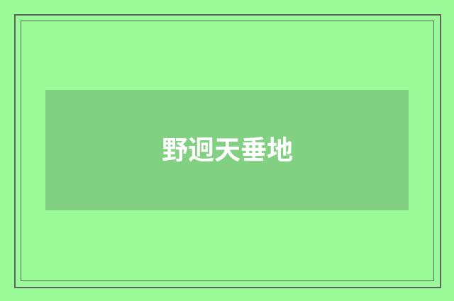 野迥天垂地