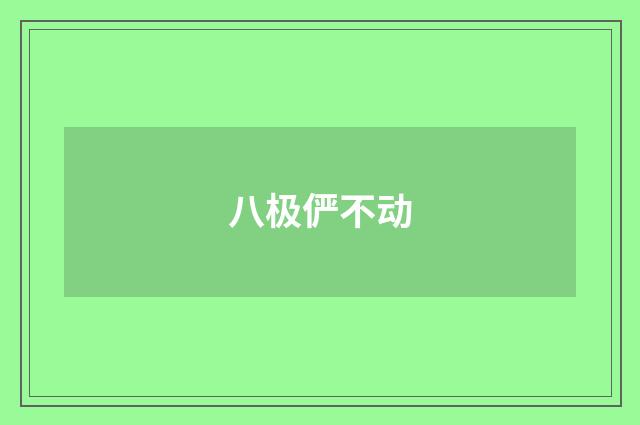 八极俨不动