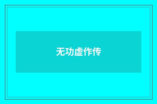 无功虚作传