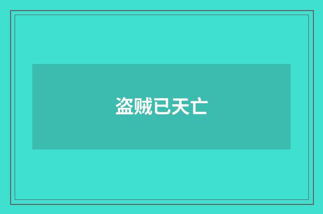 盗贼已天亡