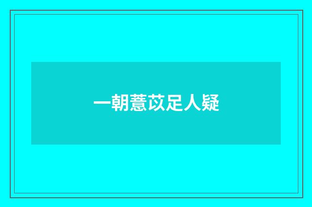 一朝薏苡足人疑