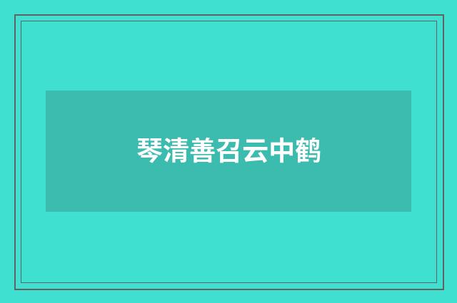 琴清善召云中鹤