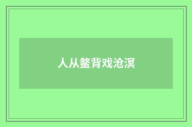 人从鳌背戏沧溟
