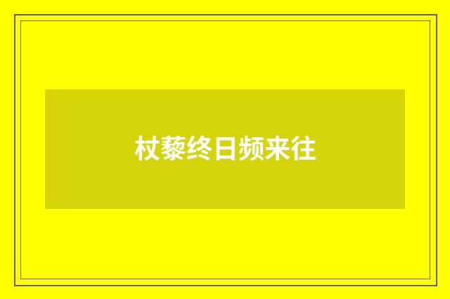 杖藜终日频来往