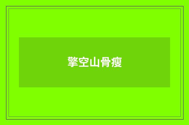 擎空山骨瘦