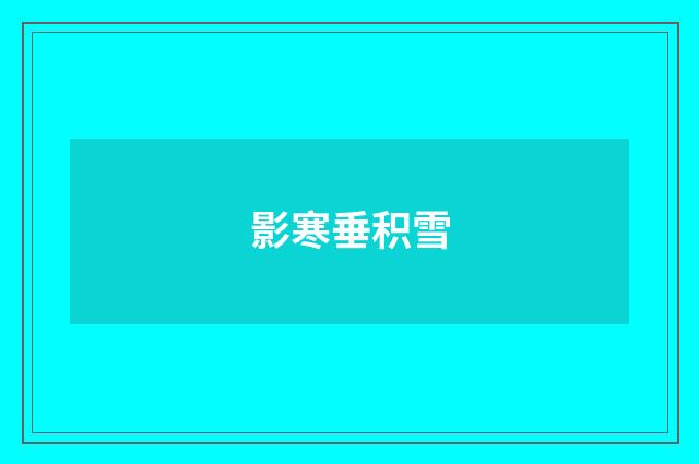 影寒垂积雪