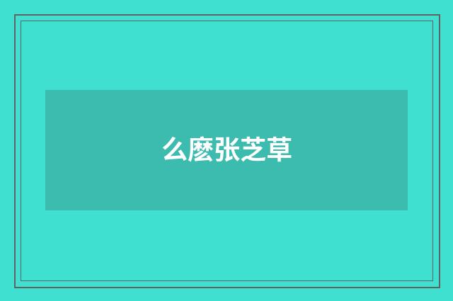 么麽张芝草
