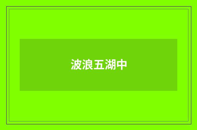 波浪五湖中