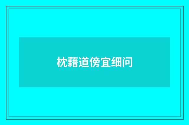 枕藉道傍宜细问