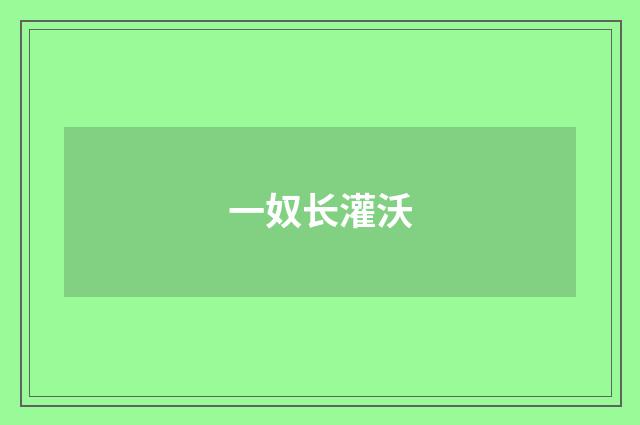 一奴长灌沃