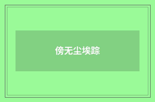 傍无尘埃踪