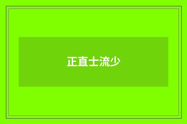 正直士流少