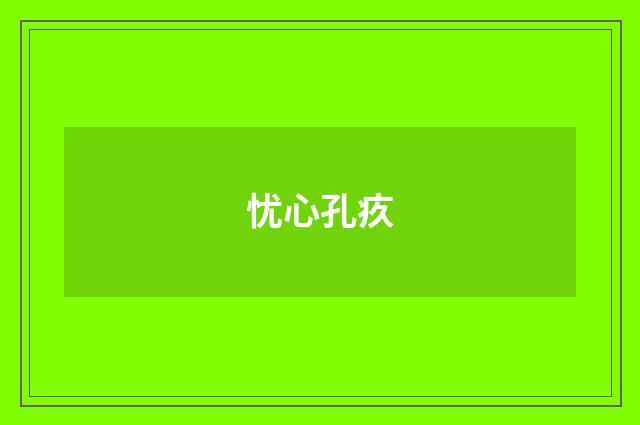 忧心孔疚