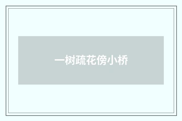 一树疏花傍小桥