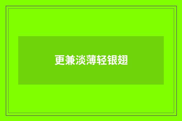 更兼淡薄轻银翅