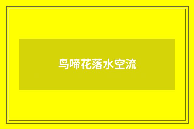 鸟啼花落水空流