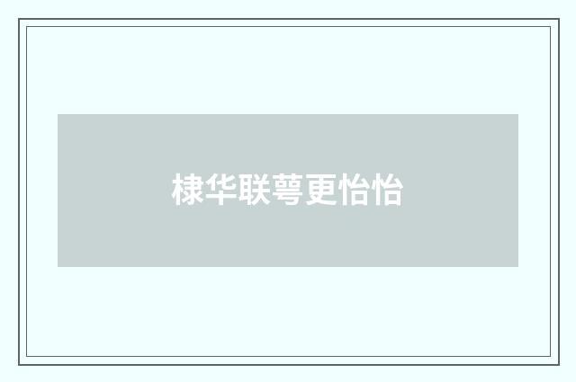棣华联萼更怡怡