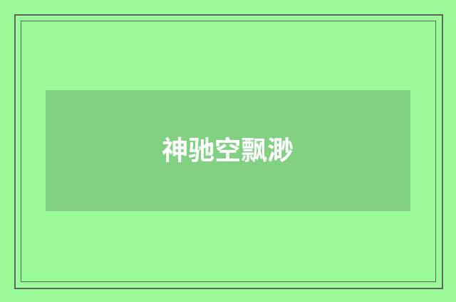 神驰空飘渺