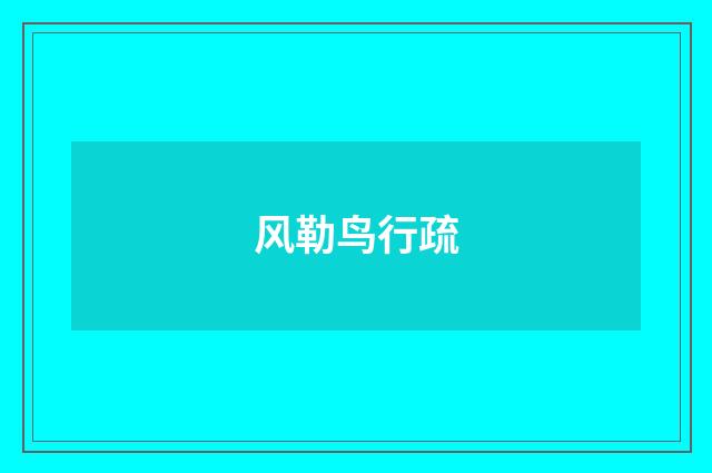 风勒鸟行疏