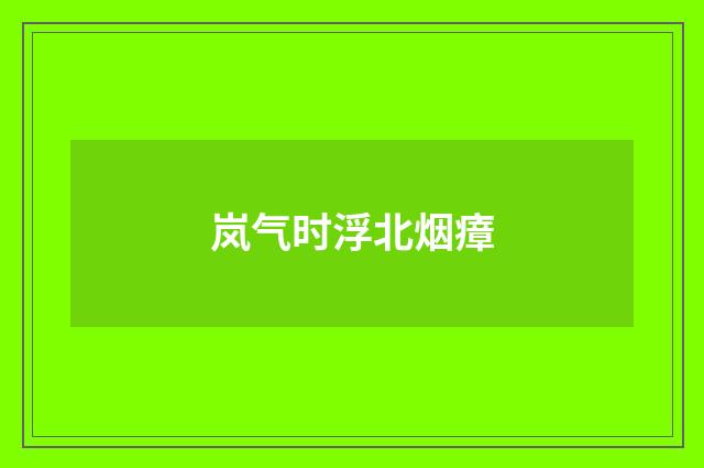 岚气时浮北烟瘴