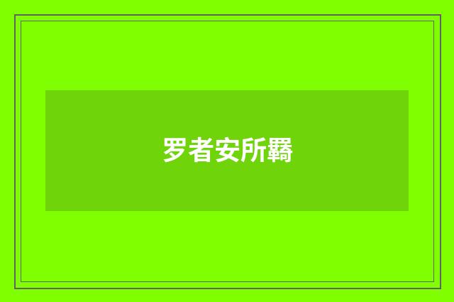 罗者安所羇