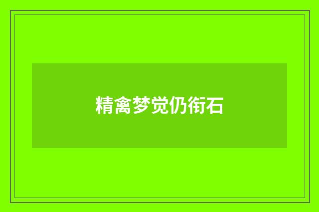精禽梦觉仍衔石