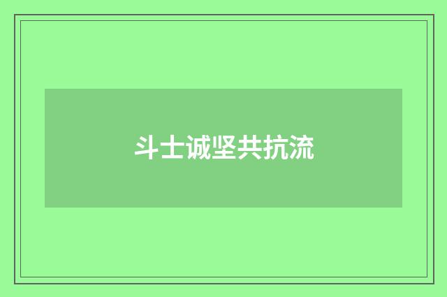 斗士诚坚共抗流
